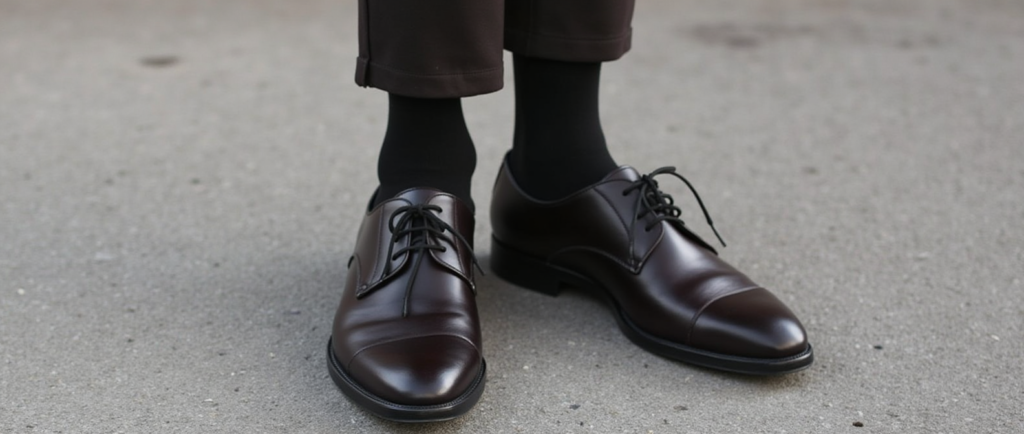 black socks with shoes