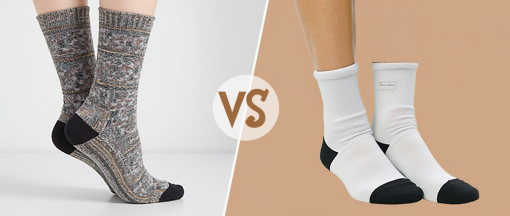 crew socks vs ankle socks