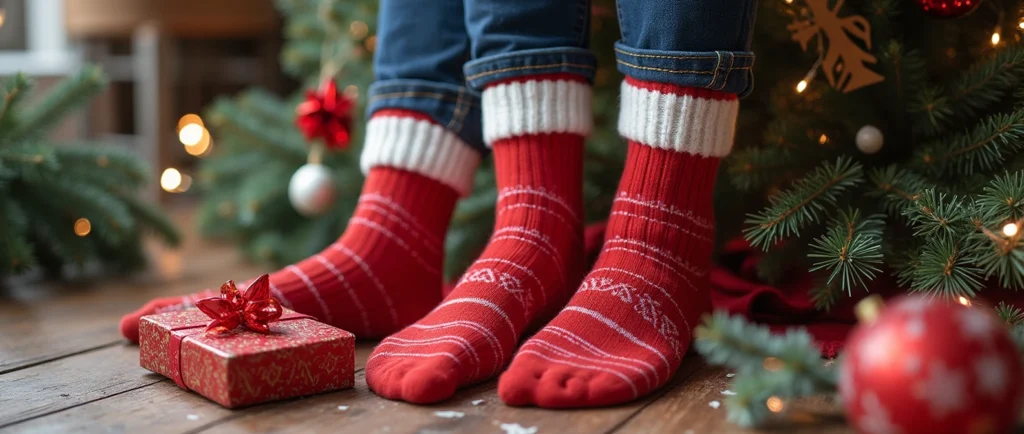 men's santa socks