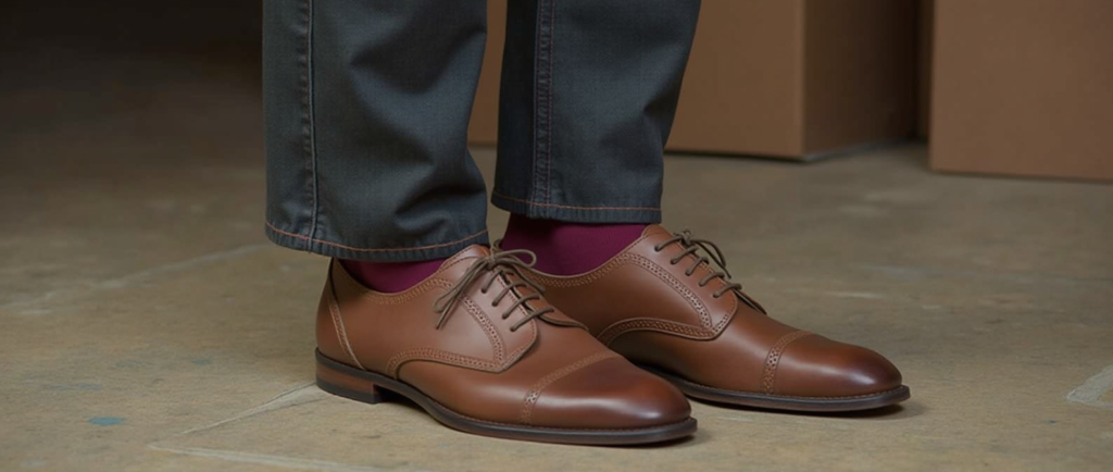 what colour socks with brown shoes