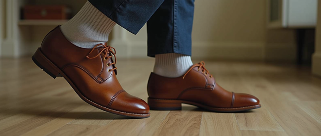 what colour socks with brown shoes