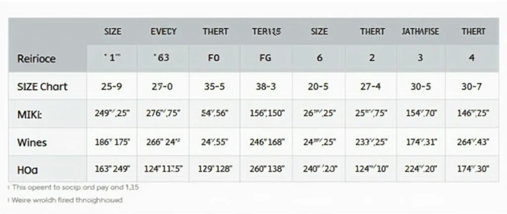 sock size chart